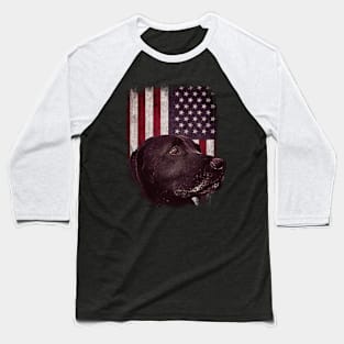 Patriotic Labrador Baseball T-Shirt